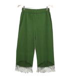 ミーイッセイミヤケ me ISSEY MIYAKE MI12-KF918 プリール フリンジ パンツ グリーン