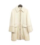 24AW ワイドリッジパイル ステンカラーコート FREE オフホワイト系