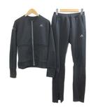 アディダス adidas ×MOUSSY マウジー 17FW セットアップ ノーカラー トラックジャケット パンツ ジャージ CLIMALITE スリーストライプ ロゴ プリント バックフリル S M 黒 ブラック CF5679 CF5679 /X