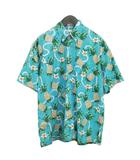 レインスプーナー reyn spooner ボタンダウン アロハ シャツ パイナップル 美品 M ブルー