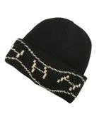 エルメス HERMES マルジェラ期 カシミヤ Hロゴ ニット帽 ニットキャップ 帽子 ME ブラック