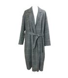B&Y ユナイテッドアローズ BEAUTY&YOUTH ビューティー&ユース 美品 21AW リバーチェスターロングコート ベルテッド グレンチェック ウール M グレー系 1625-105-4741 /X