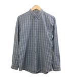 バーバリーブラックレーベル BURBERRY BLACK LABEL チェックシャツ ボタンダウン 長袖 3 L相当 グレー系 /X