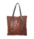 コーチ COACH レザートートバッグ 70278 肩掛け 鞄 A4収納 チャーム 茶 ブラウン /X