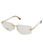 フェンディ FENDI FE5116US ファースト クリスタル リムレス メガネフレーム 眼鏡 ゴールドカラー 美品