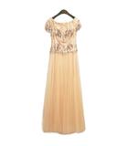 タダシショージ TADASHI SHOJI スパンコール フリンジ ロング ドレス ワンピース 4 ピンク系