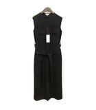 ドレステリア DRESSTERIOR 26SS 085-55036 ウォッシャブル ツイードライク ワンピース ロング ノースリーブ 38 M ネイビー