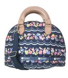 レスポートサック LesportSAC ×チェスティ Chesty 2way ハンドバッグ ショルダーバッグ 花柄 鳥柄 鞄 ネイビー ベージュ /X