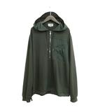 エルメス HERMES 23SS Poche en cavale ハーフジップ パーカー ジャケット 切替 レイヤード XXL チャコール系