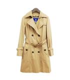 バーバリーブルーレーベル BURBERRY BLUE LABEL トレンチコート チェック ウールライナー付 38 ベージュ