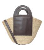 アルアバイル allureville 21SS ラウンドハンドル切替カゴバッグ 2way ハンドバッグ ショルダーバッグ ベージュ ブラウン /X