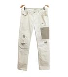 WAYKEE ダメージ加工 デニムパンツ ジーンズ 31 ホワイト系