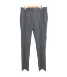 ユニクロ UNIQLO 美品 21SS 感動パンツウルトラライト ウールライク スラックス ストレッチ ウエスト88cm レングス85cm ダークグレー 321-437252 /X