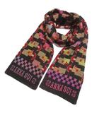 アナスイ ANNA SUI マフラー ニット 総柄 マルチカラー /X