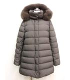 PI0966D ホワイトフォックスファー ダウンコート 42