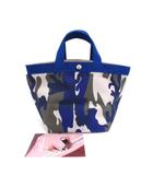 エルベシャプリエ Herve Chapelier 707FB カモフラージュ グリブルー ハンドバッグ