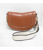 ザラ ZARA トップステッチ クロスボディ ショルダー バッグ 3WAY 茶 ブラウン 裏地付き