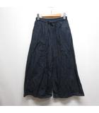無印良品 良品計画 デニム ガウチョ パンツ S インディゴ ウエストゴム