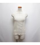 ワンアフター アナザー ナイスクラップ one after another NICE CLAUP 美品 ハイネック ノースリーブ シアー カットソー F オフホワイト