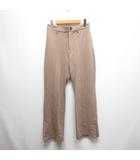 ダブルクローゼット w closet センターシーム スリット パンツ F 薄茶 ライトブラウン ストレッチ ジッパーフライ