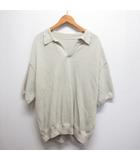 クレプスキュール crepuscule 半袖 ニット ポロシャツ カットソー 2 ベージュ Light Moss Stitch Polo 2401-005 日本製
