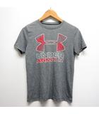 子供用 スポーツウェア 半袖 Tシャツ グレー ロゴ プリント ポリエステル