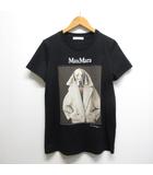 マックスマーラ MAX MARA 美品 VALIDO ウェグマンプリント 半袖 Tシャツ カットソー DOG ドッグ S 黒 ブラック 犬 イヌ いぬ 2319460339 正規品