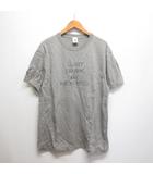 ホームグロウン HOMEgrown 半袖 クルーネック Tシャツ L グレー 英字刺繍