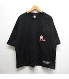 ジーユー GU BiSH アイナジエンド 五分袖 Tシャツ M 黒 ブラック ワイドフィット ビッシュ