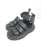 ドクターマーチン DR.MARTENS CLARISSA 2 QUAD クラリッサ 2 クアッド サンダル レザー ストラップ 厚底 UK4 23cm相当 黒 ブラック シューズ 24476001 箱付き