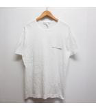 コムデギャルソンシャツ COMME des GARCONS SHIRT 半袖 Tシャツ ワンポイント ロゴ バインダーネック L 白 ホワイト S28119 トルコ製