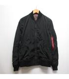 アルファ ALPHA INDUSTRIES MA-1 フライト ジャケット M 黒 ブラック TA1340-8001 ブルゾン ライトウェイト