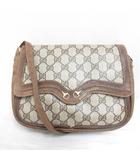 グッチ GUCCI オールドグッチ ショルダー バッグ GG スプリーム ホースビット 茶 ブラウン 斜め掛け ヴィンテージ ☆AA★