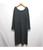 スピック&スパン Spick&Span ウール カシミヤ混 ニット ワンピース ロング チャコールグレー 長袖