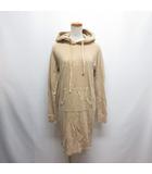 ゴア goa スウェット パーカー ワンピース S ベージュ フード 日本製