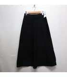 ジーユー GU フレア ミディ ニット スカート L 黒 ブラック タグ付き