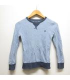 ポロ ラルフローレン POLO RALPH LAUREN 子供服 長袖 メッシュニット Tシャツ カットソー 6/120 ブルー 正規品