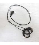 ヨーガンレール JURGEN LEHL 水牛の角のネックレス ペンダント 絹糸 シルク 黒 ブラック