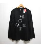 グラニフ graniph 長袖 グラフィック Tシャツ エンボス加工 M 黒 ブラック ロンT タグ付き
