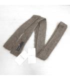 ノーブル NOBLE 24AW ファー ニット ナロー リブ ストール F 茶 ブラウン ラクーンファー 細マフラー タグ付き