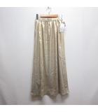 メタリック ロング スカート 38 ゴールド GDC-14240-A ウエストゴム 裏地付き タグ付き