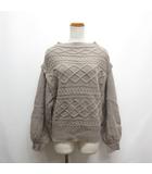 ボリュームスリーブ ニット セーター F グレー
