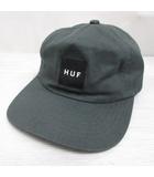 ロゴ キャップ 帽子 6パネル スナップバック O/S チャコールグレー コットン