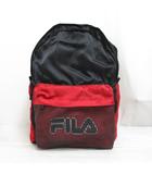 フィラ FILA リュックサック デイパック バッグ ナイロン 黒 ブラック 赤 レッド