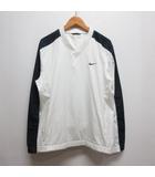 ナイキゴルフ NIKE GOLF Vネック プルオーバー ジャケット ブルゾン M 白 ホワイト ウインドブレーカー ポケット有り ゴルフウェア