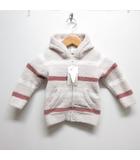 ジェラートピケ ベイビー&キッズ gelato pique Baby&Kids ベビモコ マルチボーダー パーカー 80-90 ピンク ベビー服 タグ付き