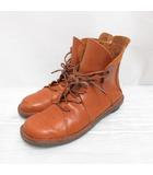 トリッペン trippen NOMAD WAW ノマド レザー ショート ブーツ 37 23.5-24cm 茶 ブラウン 靴 シューズ レースアップ 箱付き
