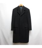 ダーバン DURBAN ウール アンゴラ チェスター コート L 黒 ブラック 裏地付き 日本製