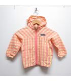 パタゴニア Patagonia 美品 60296SP16 コットン ジップ パーカー ジャケット 12-18M 黄×ピンク フード取外し可 子供服 正規品