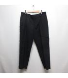 ケミット kemit TOMORROWLAND 別注 タック テーパード パンツ スラックス 50 ネイビー サイドカットオフ ジッパーフライ 日本製 トゥモローランド